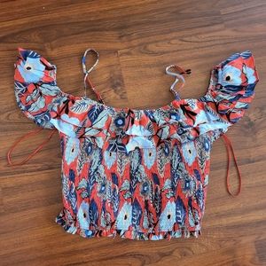 Milk & Honey Off the shoulder crip top XL